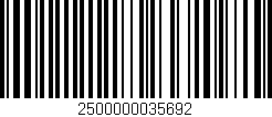 Código de barras (EAN, GTIN, SKU, ISBN): '2500000035692'