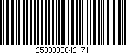 Código de barras (EAN, GTIN, SKU, ISBN): '2500000042171'