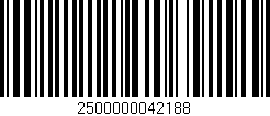 Código de barras (EAN, GTIN, SKU, ISBN): '2500000042188'