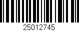 Código de barras (EAN, GTIN, SKU, ISBN): '25012745'
