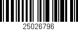 Código de barras (EAN, GTIN, SKU, ISBN): '25026796'