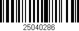 Código de barras (EAN, GTIN, SKU, ISBN): '25040286'