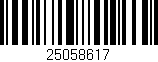 Código de barras (EAN, GTIN, SKU, ISBN): '25058617'