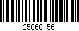 Código de barras (EAN, GTIN, SKU, ISBN): '25060156'