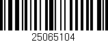 Código de barras (EAN, GTIN, SKU, ISBN): '25065104'