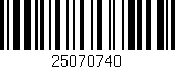 Código de barras (EAN, GTIN, SKU, ISBN): '25070740'