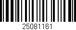 Código de barras (EAN, GTIN, SKU, ISBN): '25081161'