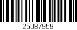 Código de barras (EAN, GTIN, SKU, ISBN): '25087959'
