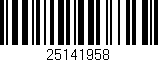 Código de barras (EAN, GTIN, SKU, ISBN): '25141958'