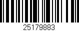 Código de barras (EAN, GTIN, SKU, ISBN): '25179883'
