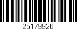 Código de barras (EAN, GTIN, SKU, ISBN): '25179926'