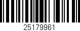 Código de barras (EAN, GTIN, SKU, ISBN): '25179961'