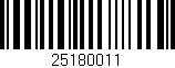 Código de barras (EAN, GTIN, SKU, ISBN): '25180011'