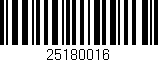 Código de barras (EAN, GTIN, SKU, ISBN): '25180016'