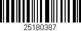 Código de barras (EAN, GTIN, SKU, ISBN): '25180387'