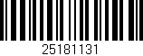 Código de barras (EAN, GTIN, SKU, ISBN): '25181131'