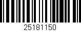 Código de barras (EAN, GTIN, SKU, ISBN): '25181150'