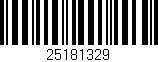 Código de barras (EAN, GTIN, SKU, ISBN): '25181329'