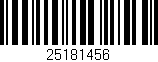 Código de barras (EAN, GTIN, SKU, ISBN): '25181456'
