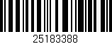Código de barras (EAN, GTIN, SKU, ISBN): '25183388'