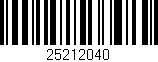 Código de barras (EAN, GTIN, SKU, ISBN): '25212040'
