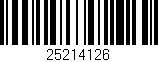 Código de barras (EAN, GTIN, SKU, ISBN): '25214126'