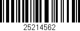 Código de barras (EAN, GTIN, SKU, ISBN): '25214562'