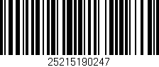 Código de barras (EAN, GTIN, SKU, ISBN): '25215190247'