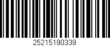 Código de barras (EAN, GTIN, SKU, ISBN): '25215190339'