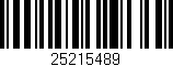 Código de barras (EAN, GTIN, SKU, ISBN): '25215489'