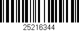 Código de barras (EAN, GTIN, SKU, ISBN): '25216344'