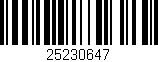 Código de barras (EAN, GTIN, SKU, ISBN): '25230647'