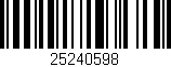 Código de barras (EAN, GTIN, SKU, ISBN): '25240598'