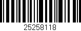 Código de barras (EAN, GTIN, SKU, ISBN): '25258118'