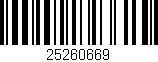 Código de barras (EAN, GTIN, SKU, ISBN): '25260669'