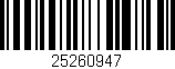 Código de barras (EAN, GTIN, SKU, ISBN): '25260947'