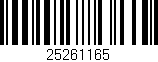 Código de barras (EAN, GTIN, SKU, ISBN): '25261165'