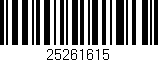 Código de barras (EAN, GTIN, SKU, ISBN): '25261615'