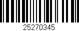 Código de barras (EAN, GTIN, SKU, ISBN): '25270345'