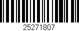 Código de barras (EAN, GTIN, SKU, ISBN): '25271807'
