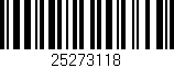 Código de barras (EAN, GTIN, SKU, ISBN): '25273118'