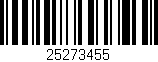 Código de barras (EAN, GTIN, SKU, ISBN): '25273455'