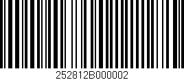 Código de barras (EAN, GTIN, SKU, ISBN): '252812B000002'