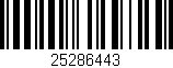 Código de barras (EAN, GTIN, SKU, ISBN): '25286443'