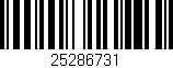 Código de barras (EAN, GTIN, SKU, ISBN): '25286731'