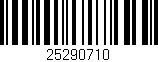 Código de barras (EAN, GTIN, SKU, ISBN): '25290710'