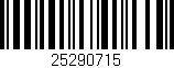 Código de barras (EAN, GTIN, SKU, ISBN): '25290715'