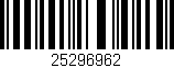 Código de barras (EAN, GTIN, SKU, ISBN): '25296962'