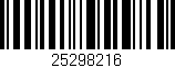 Código de barras (EAN, GTIN, SKU, ISBN): '25298216'