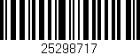 Código de barras (EAN, GTIN, SKU, ISBN): '25298717'